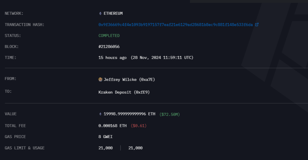 Jeffrey's transaction